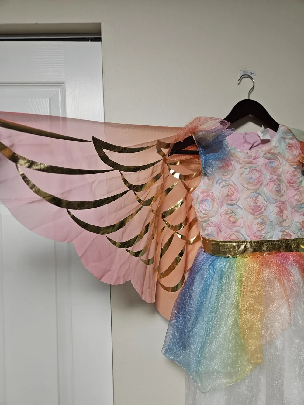 Rainbow Butterfly Princess Floral Tulle Costume Girls Dress Halloween Play
